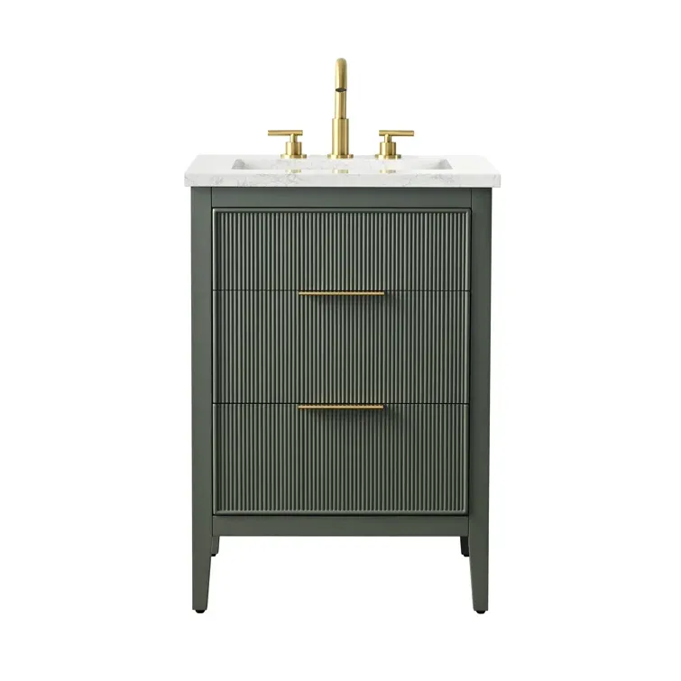 24'' Single Bathroom Vanity with Engineered Stone Top
