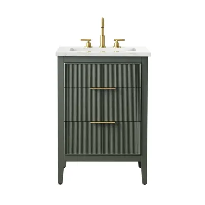 24'' Single Bathroom Vanity with Engineered Stone Top