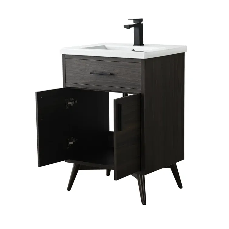 24'' Single Bathroom Vanity with Ceramic Top