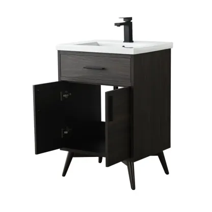 24'' Single Bathroom Vanity with Ceramic Top