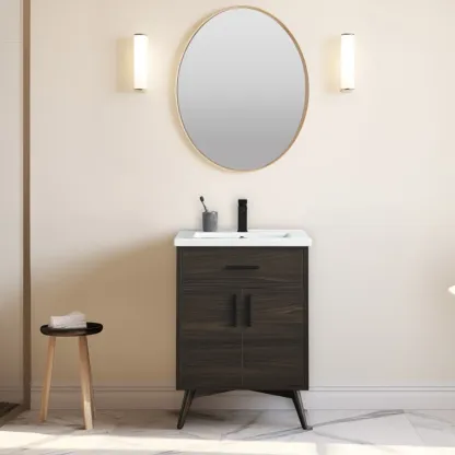 24'' Single Bathroom Vanity with Ceramic Top