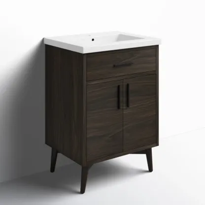 24'' Single Bathroom Vanity with Ceramic Top