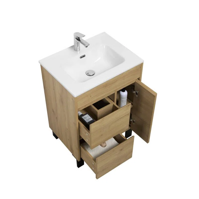 24.1'' Single Bathroom Vanity with Ceramic Top