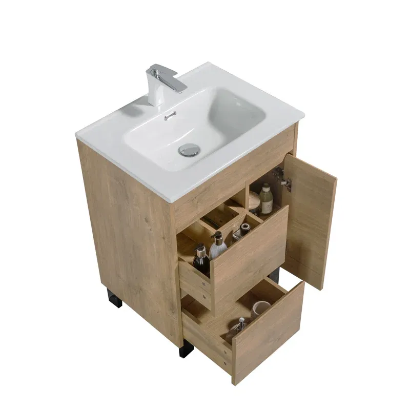24.1'' Single Bathroom Vanity with Ceramic Top