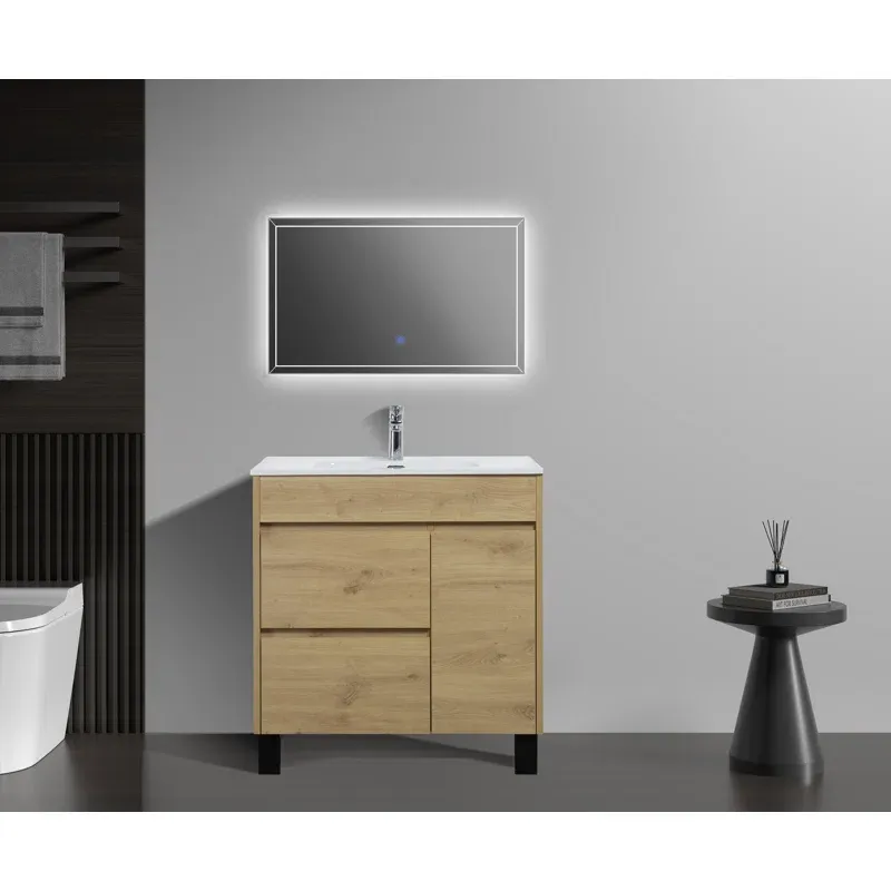 31.9'' Single Bathroom Vanity with Ceramic Top