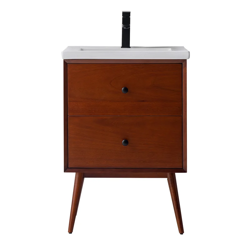 24'' Single Bathroom Vanity with Porcelain Top