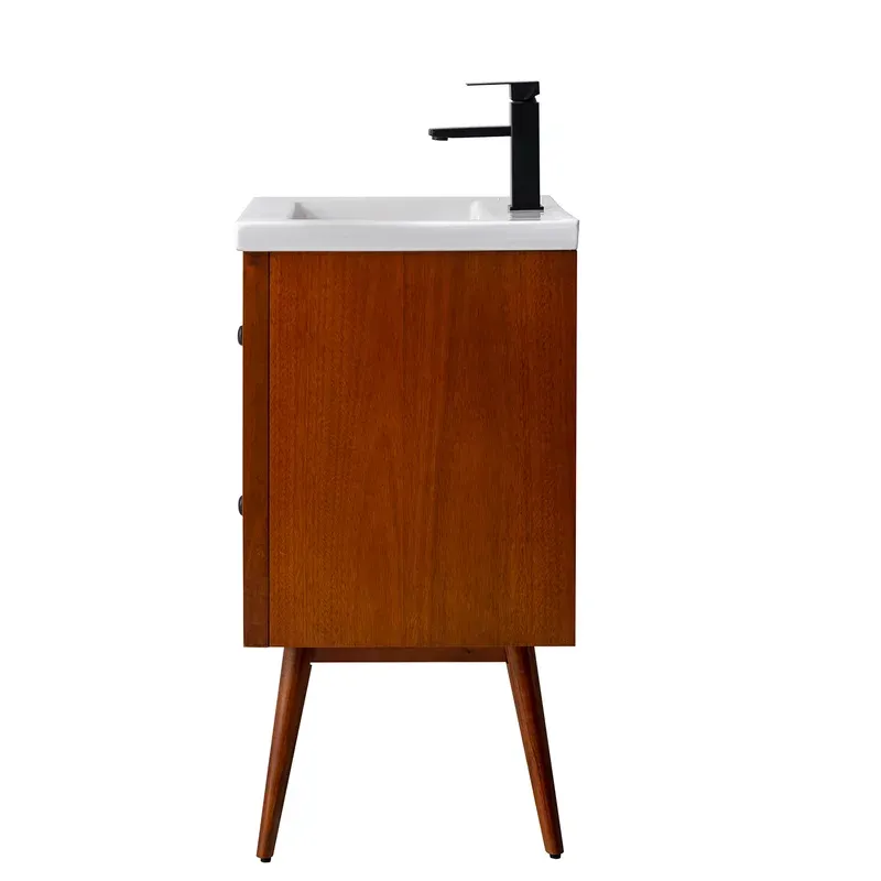 24'' Single Bathroom Vanity with Porcelain Top