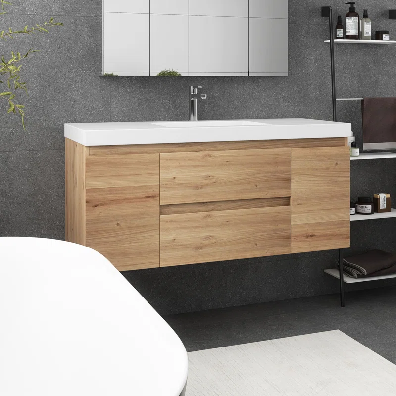 48'' Single Bathroom Vanity with Resin Top