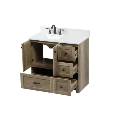 36'' Single Bathroom Vanity with Engineered Marble Top