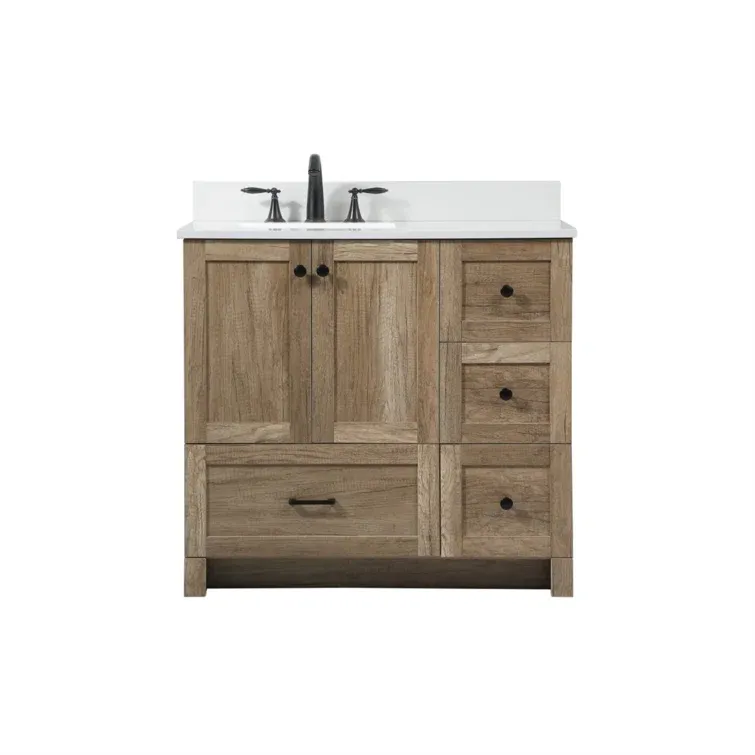 36'' Single Bathroom Vanity with Engineered Marble Top