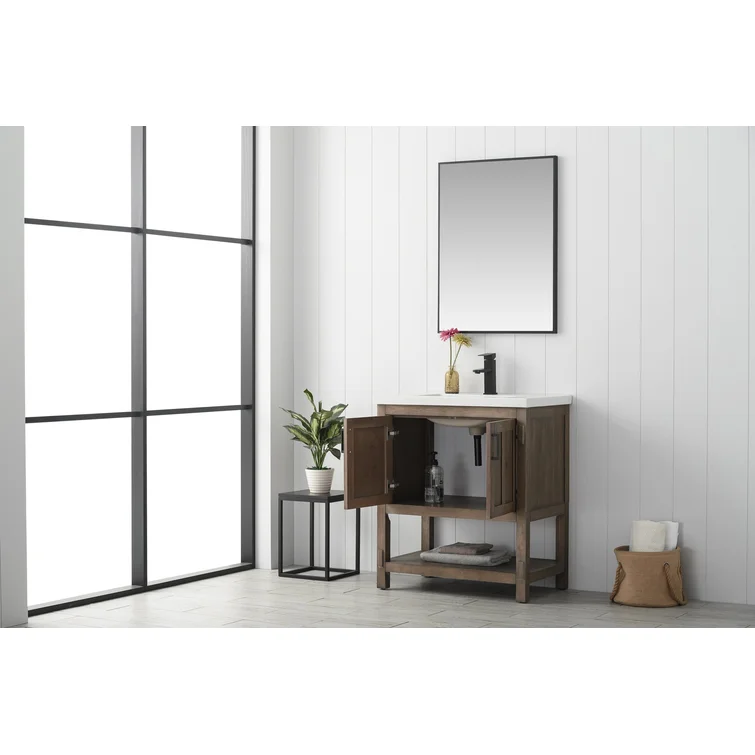 30'' Single Bathroom Vanity with Ceramic Top