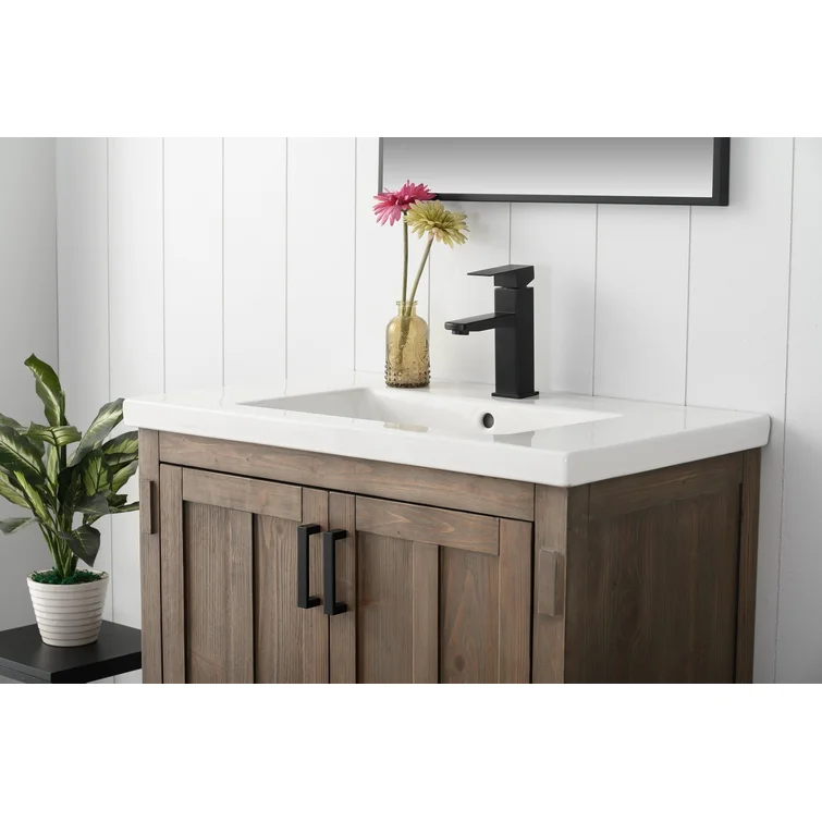 30'' Single Bathroom Vanity with Ceramic Top