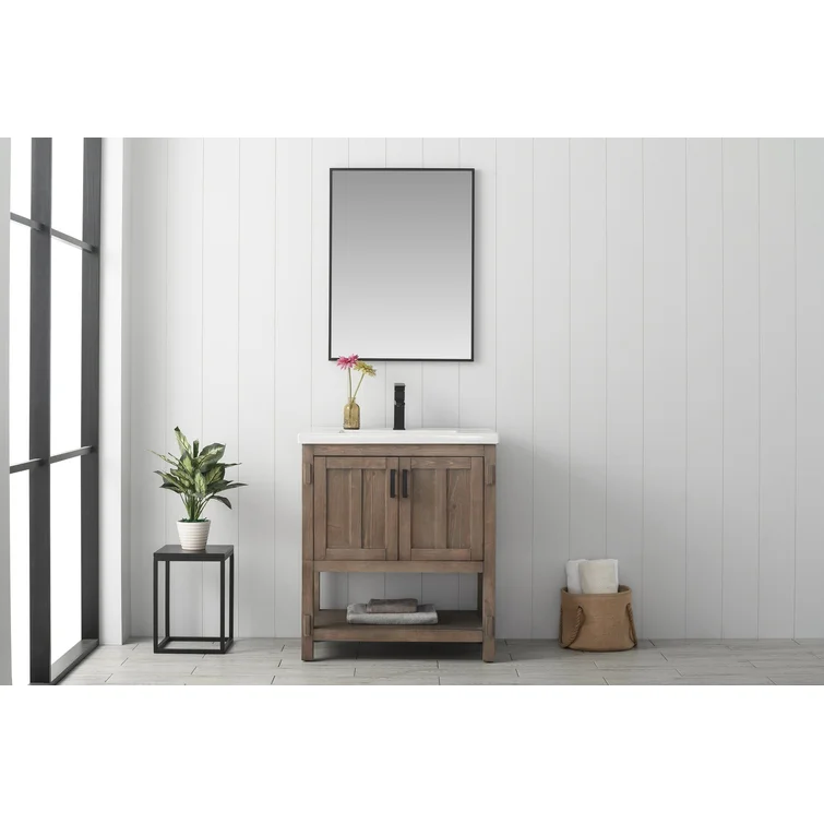 30'' Single Bathroom Vanity with Ceramic Top