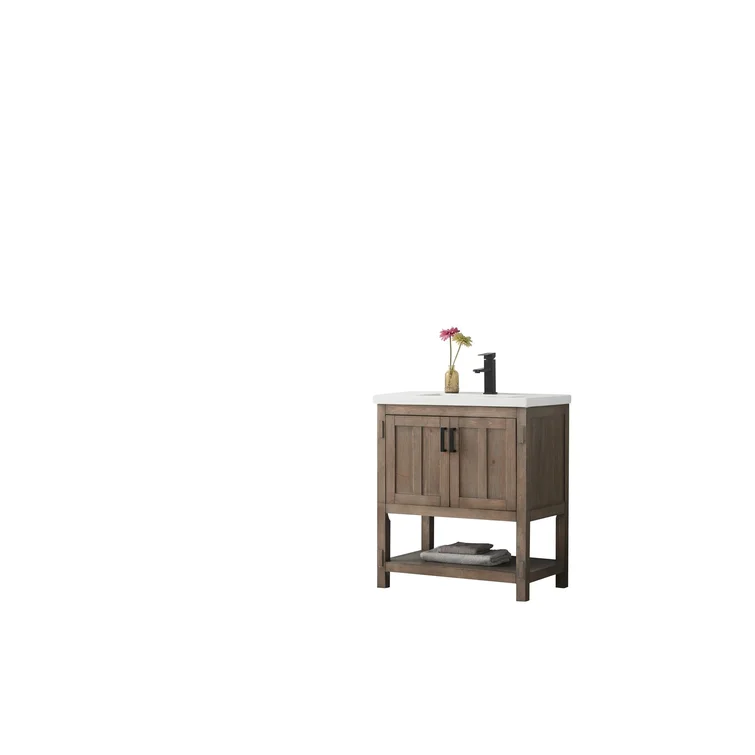 30'' Single Bathroom Vanity with Ceramic Top