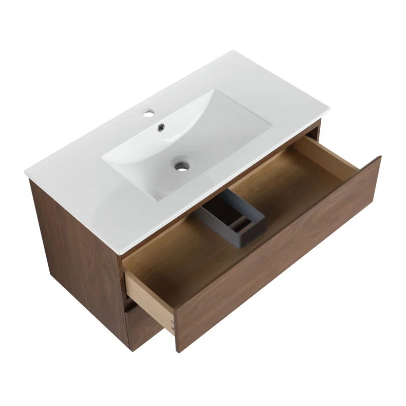 36'' Single Bathroom Vanity with Ceramic Top
