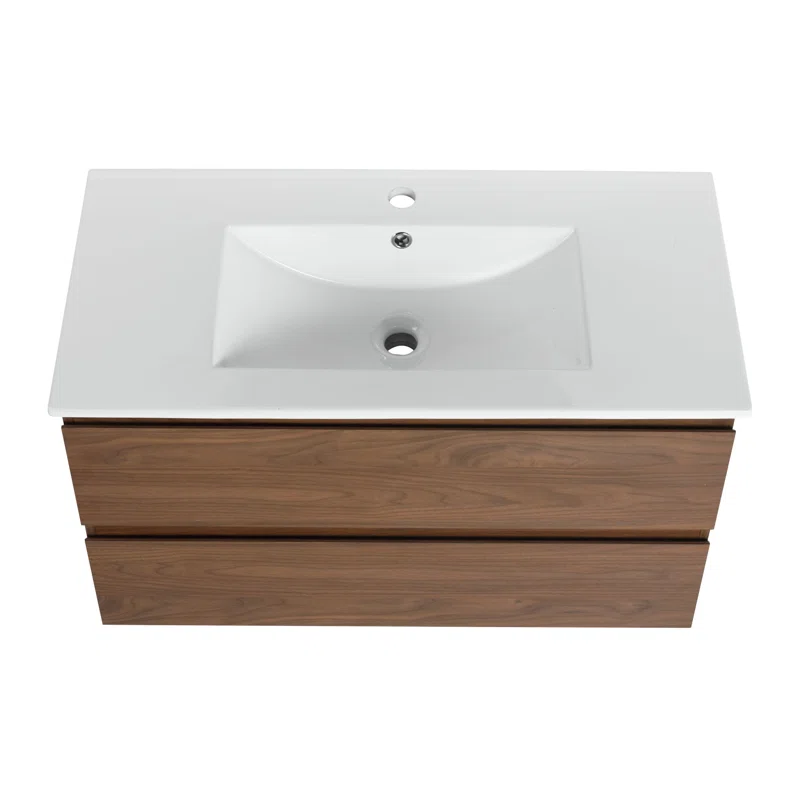 36'' Single Bathroom Vanity with Ceramic Top