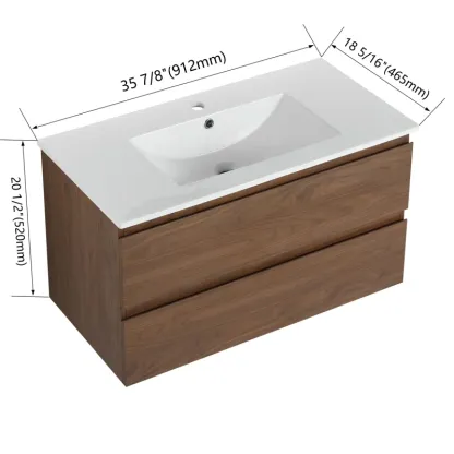36'' Single Bathroom Vanity with Ceramic Top