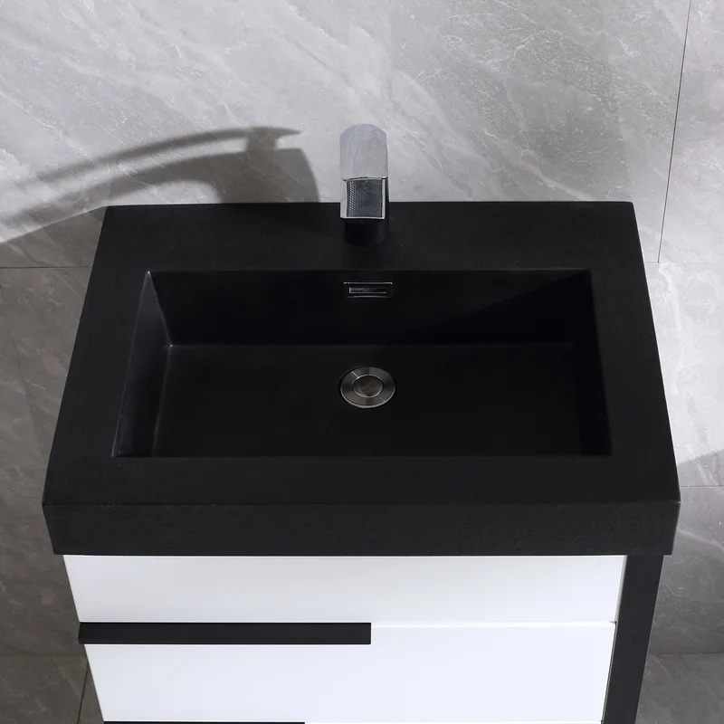24'' Single Bathroom Vanity with Resin Top