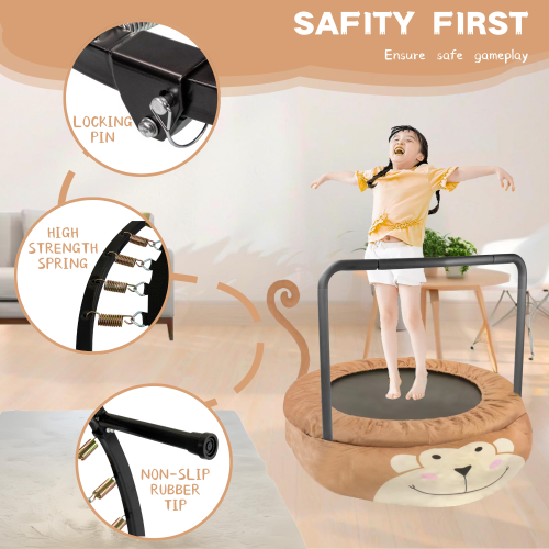 Assembled children's trampoline happy expression outdoor and indoor dual-use