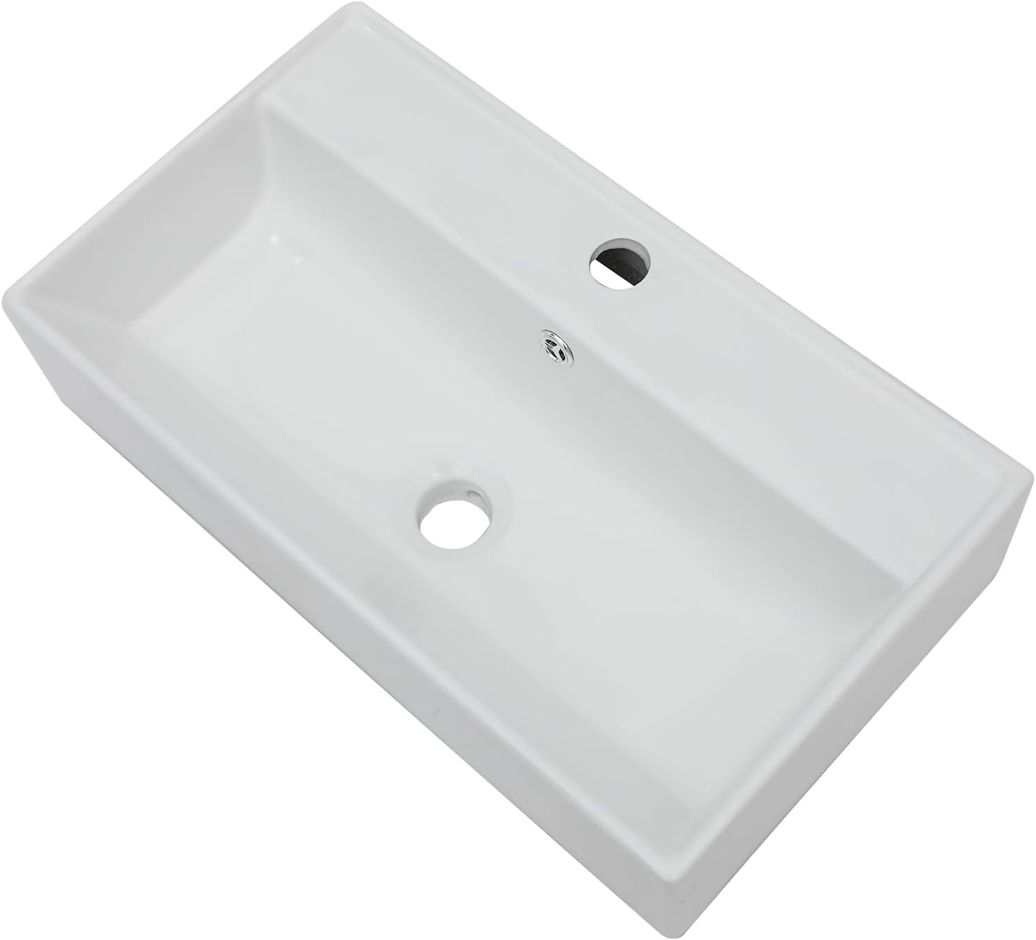 21"x12" Rectangle Vessel Sink With Gold Faucet And Drain Combo Bowl Sink Bathroom Vessel Sink