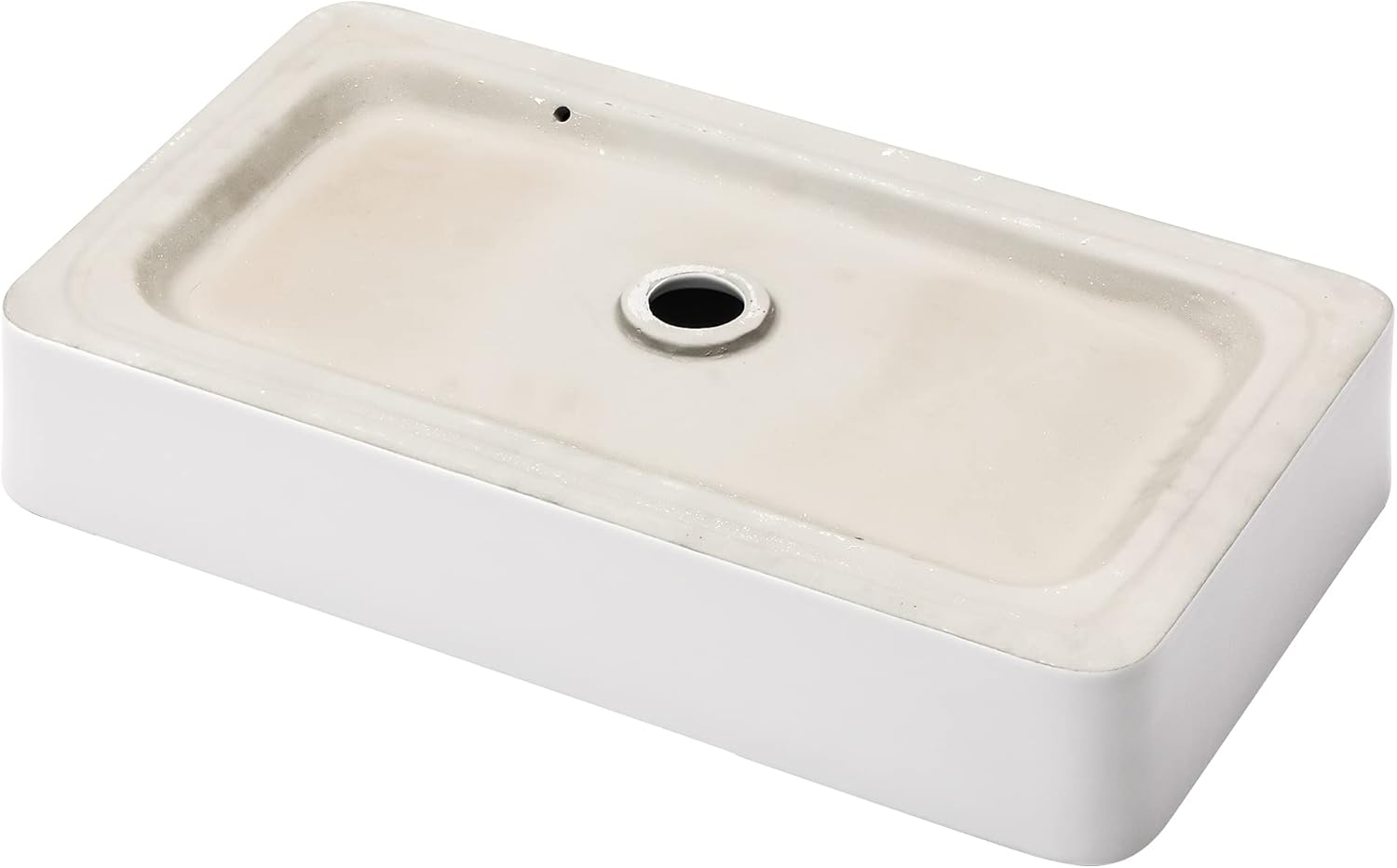 Rectangule Bowl Sinks for Bathrooms White Vessel Sink Above Counter