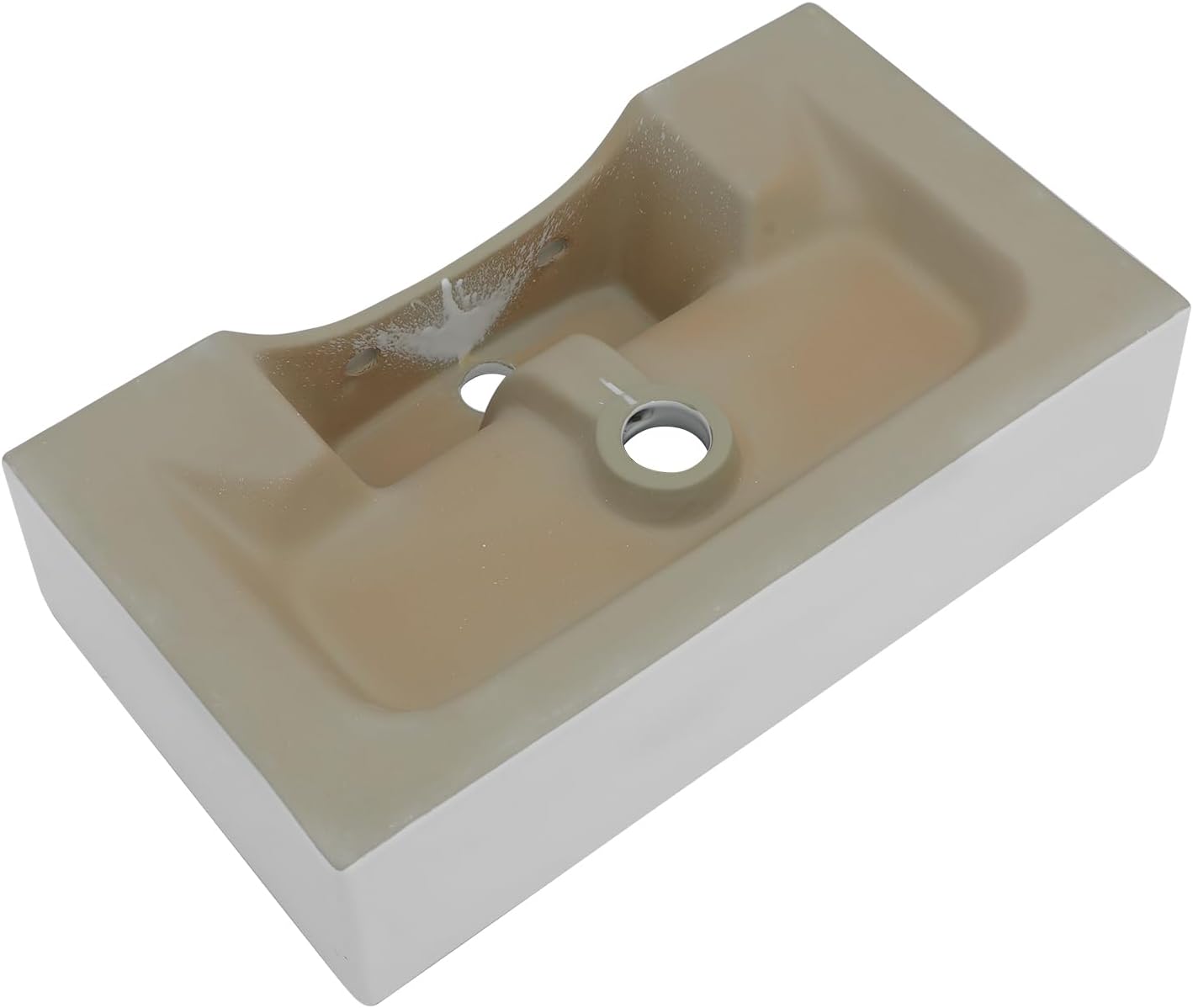 21"x12" Rectangle Vessel Sink With Gold Faucet And Drain Combo Bowl Sink Bathroom Vessel Sink