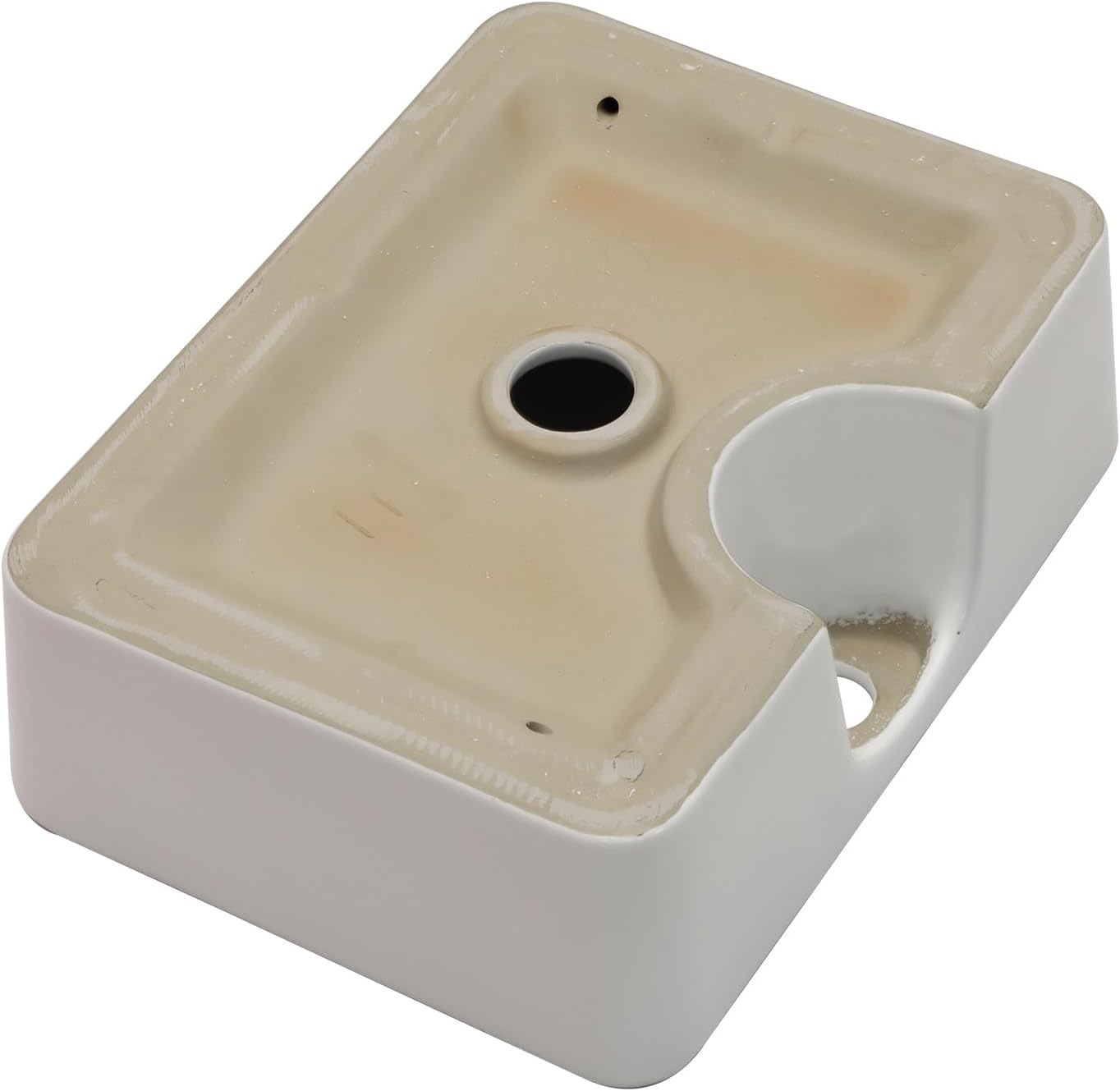 16" x 12" Rectangle Vessel Sink With Black Faucet And Black Drain Combo Bowl Sink Bathroom Vessel Sink