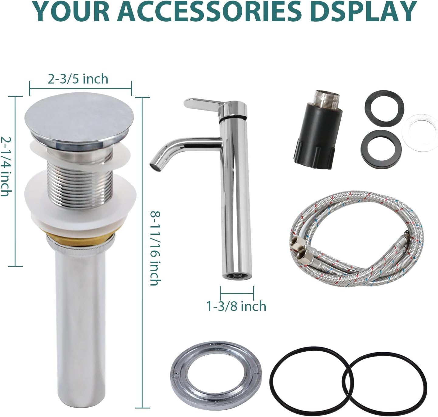 14" Clear Glass Vessel Sink With Faucet And Drain Combo Modern Round Shape Artistic Basin Bathroom Vessel Sink