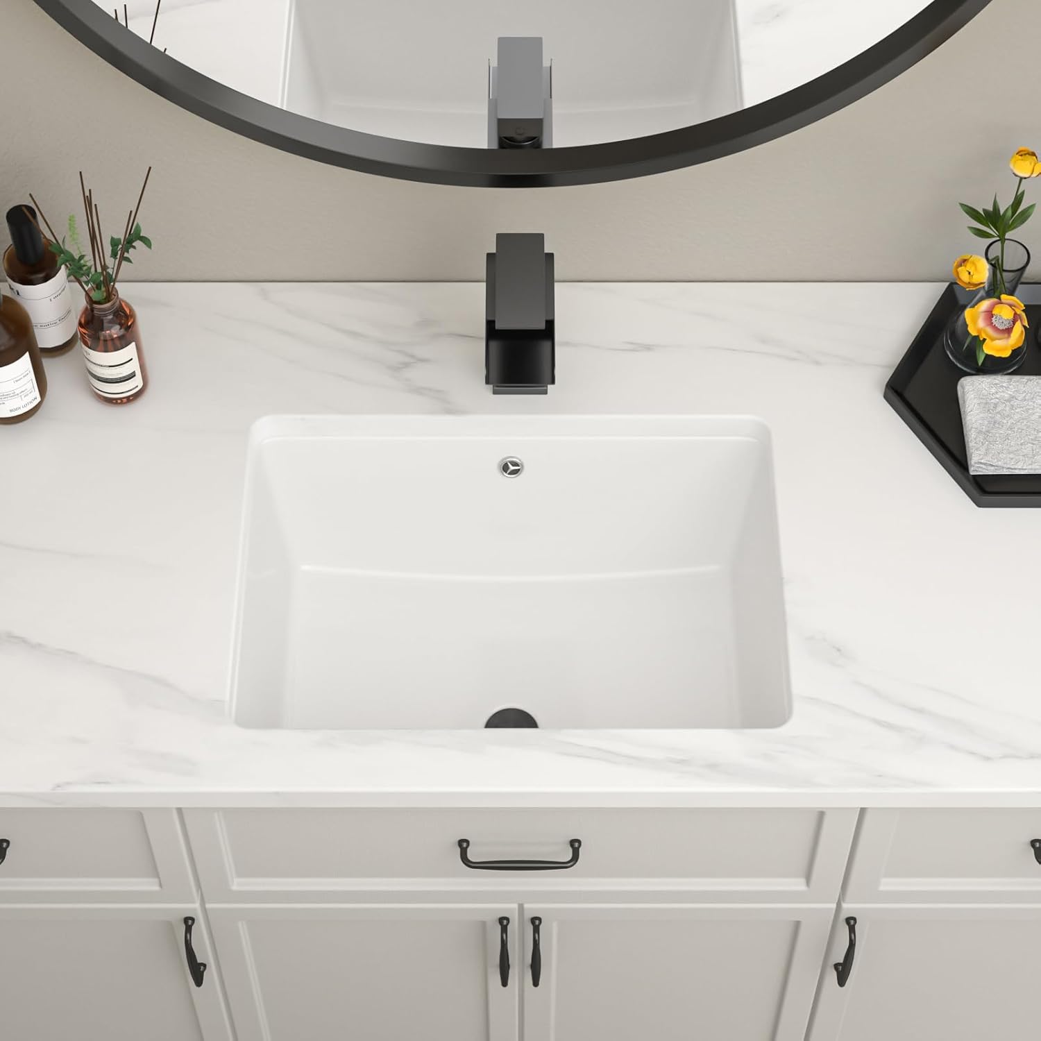 18" x 12" Rectangle Vessel Sink With Faucet And Drain Combo Bowl Sink