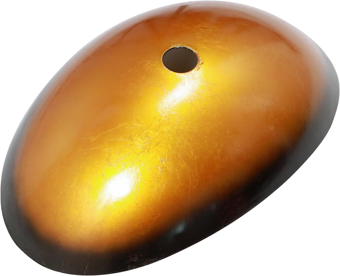 21" Yellow Glass Vessel Sink With Faucet And Drain Combo Modern Boat Shape Artistic Basin