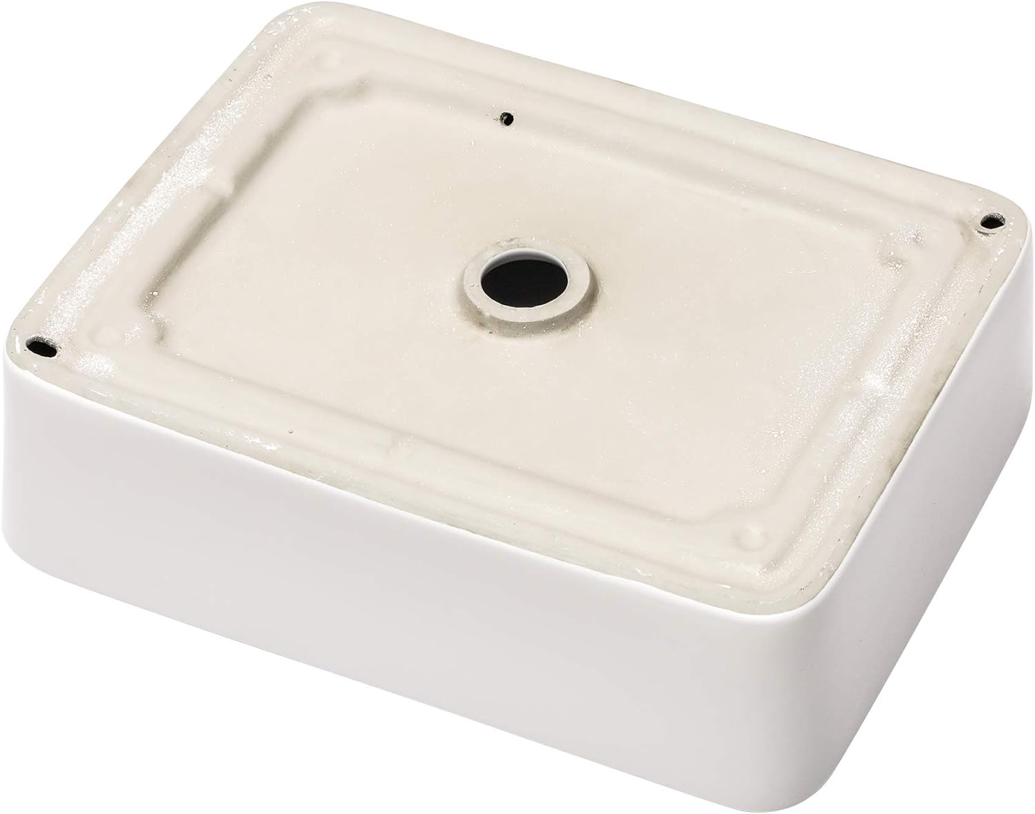 Rectangule Bowl Sinks for Bathrooms White Vessel Sink Above Counter