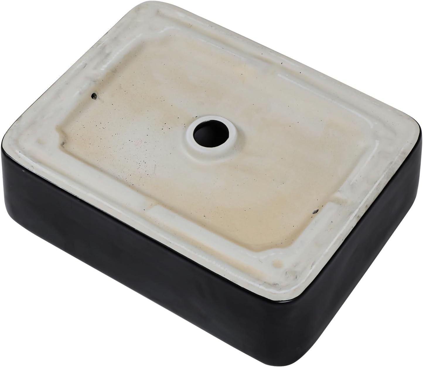 Black Bathroom Sink for Bathrooms Ceramic Above Counter Rectangular Vessel Bathroom Sink