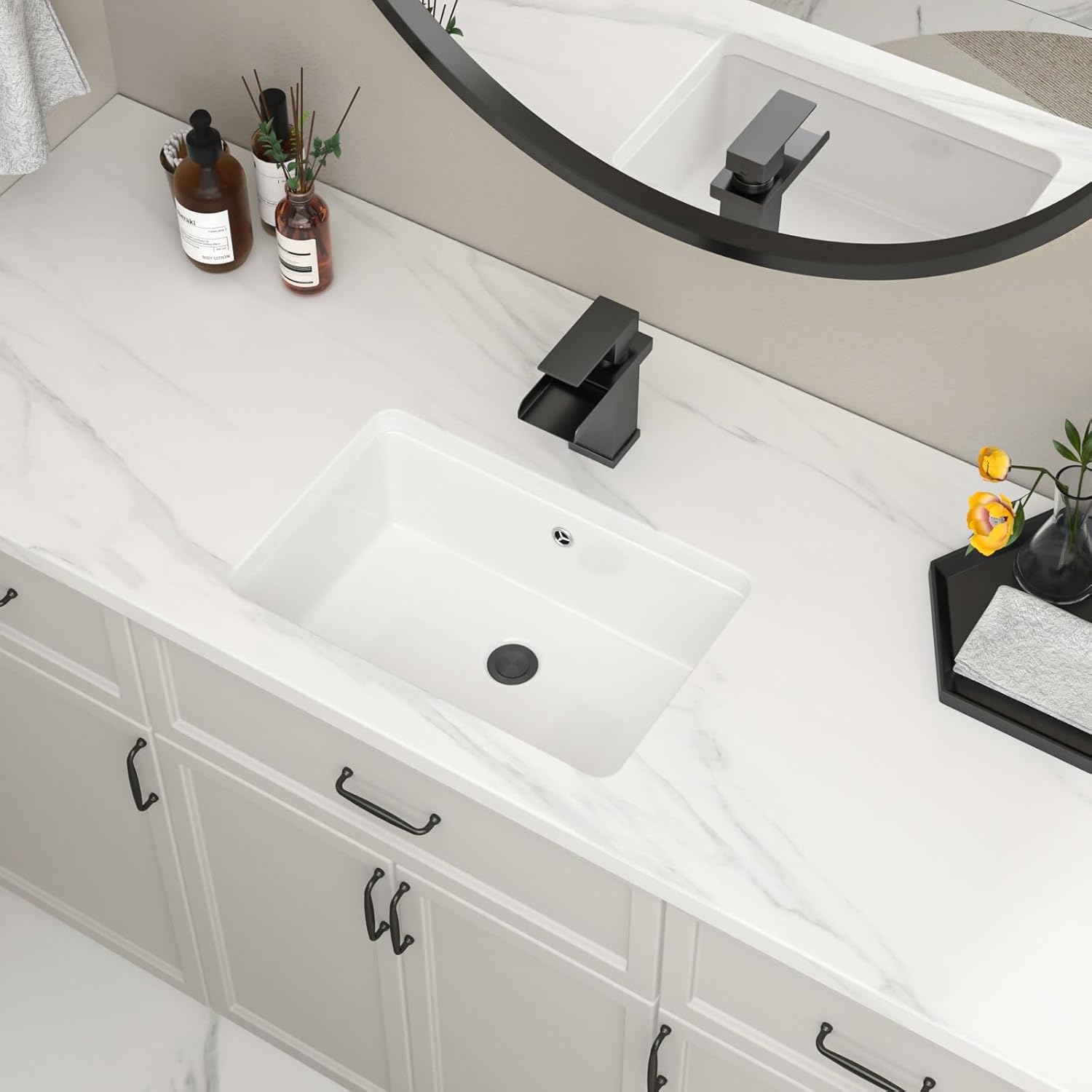 18" x 12" Rectangle Vessel Sink With Faucet And Drain Combo Bowl Sink