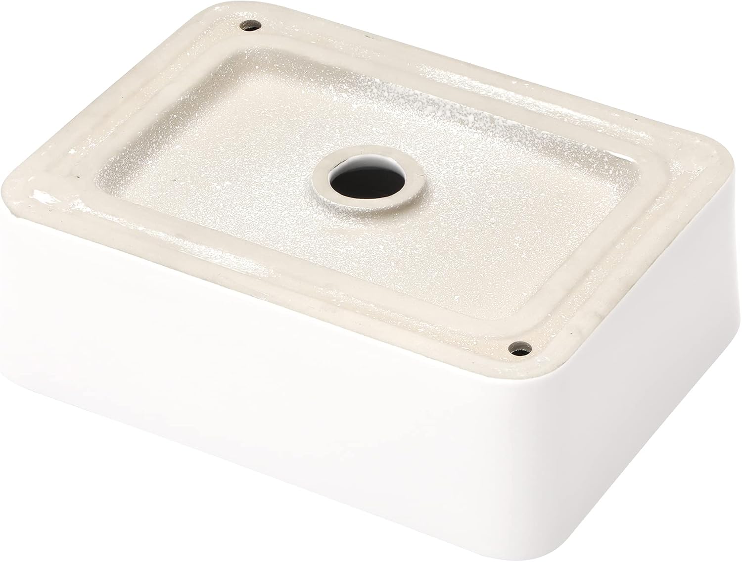 Rectangule Bowl Sinks for Bathrooms White Vessel Sink Above Counter