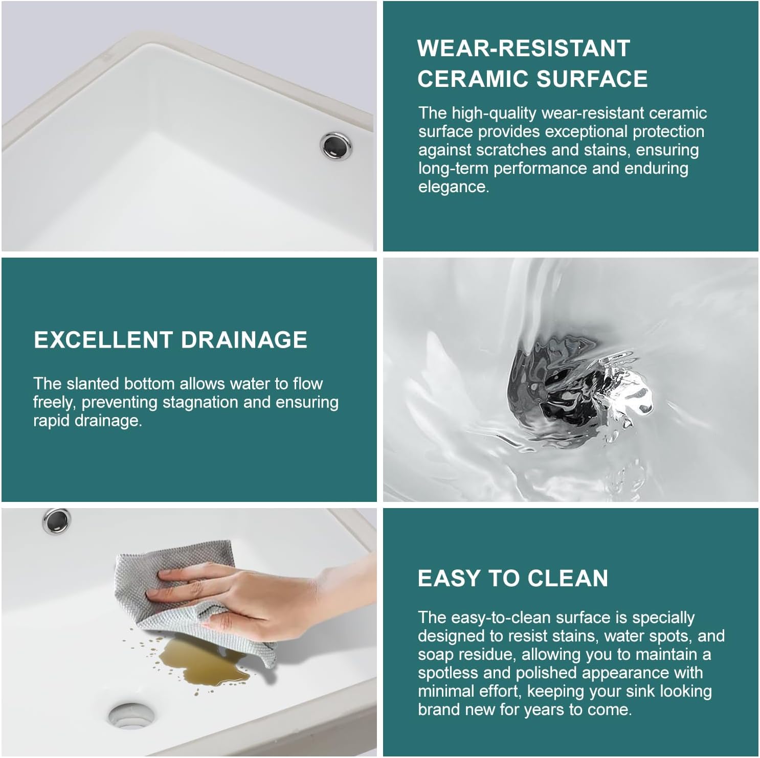 18" x 12" Rectangle Vessel Sink With Faucet And Drain Combo Bowl Sink