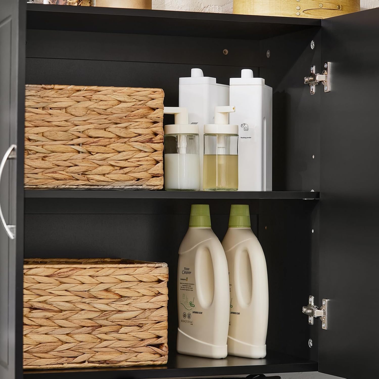 Bathroom Kitchen Wall Cabinet, Garage or Laundry Room Storage Medicine Cabinet, Linen Tower Bath Cabine with Shelf