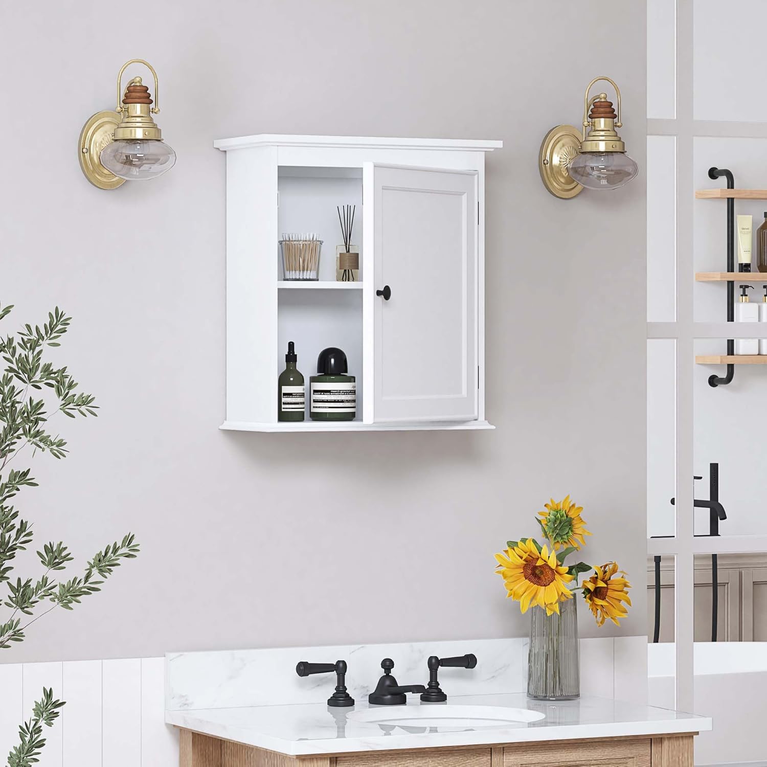 Wall Mounted Storage Cabinet, Medicine Cabinet Organizer for Bathroom