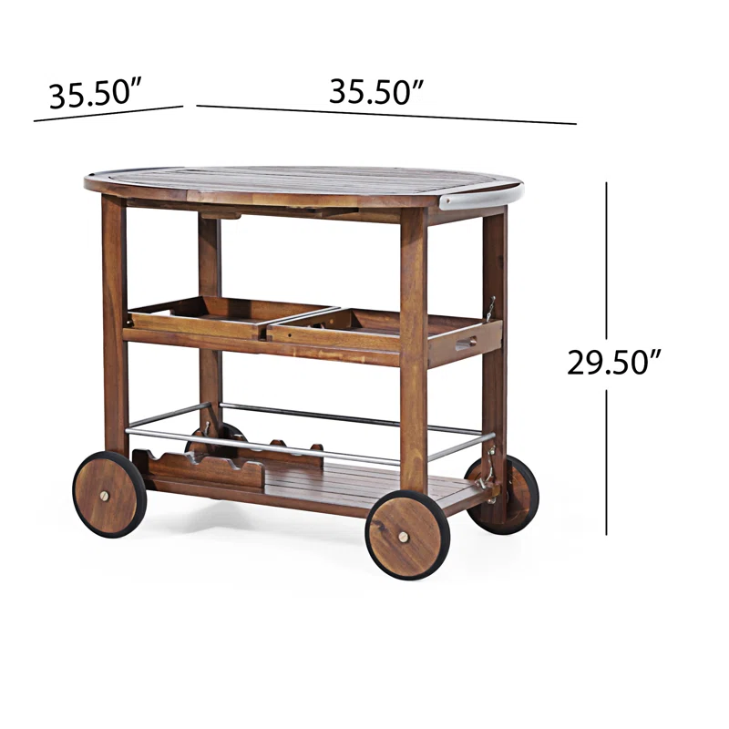 Kaing Wood Bar Cart,Kitchen Cart
