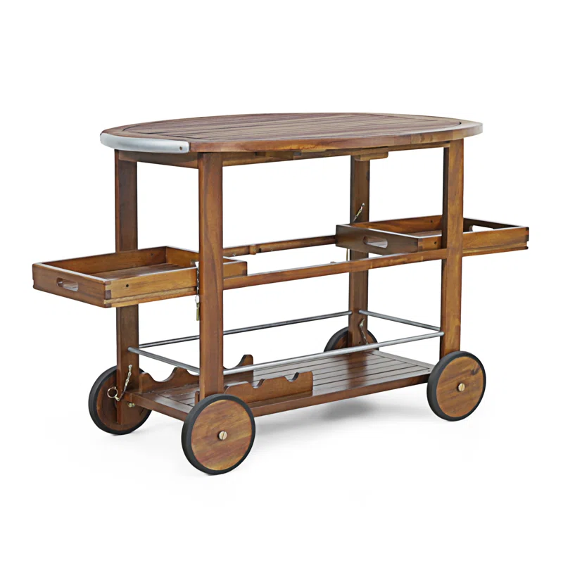 Kaing Wood Bar Cart,Kitchen Cart