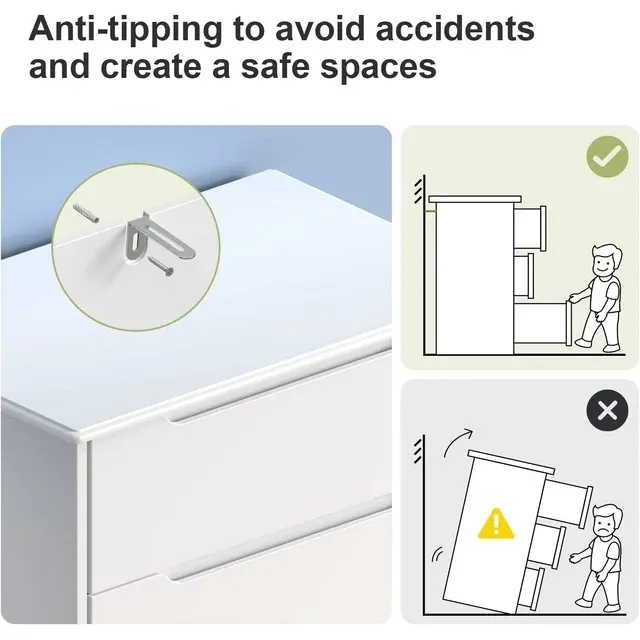 Lofka 3 Drawer Dresser for Bedroom, Chest of Drawers with Large Storage Capacity