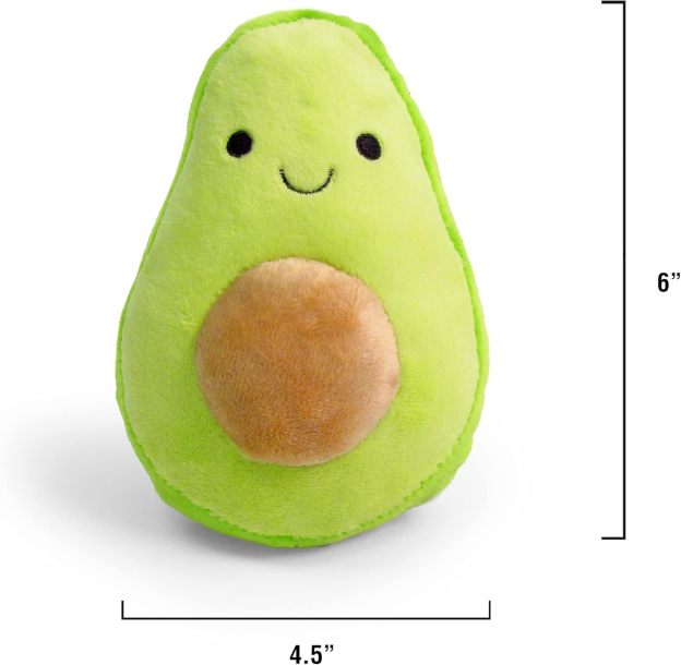 Soft Plush Small Cute and Cozy Food Dog Cat Bed, Washer and Dryer Friendly (Avocado Toast)