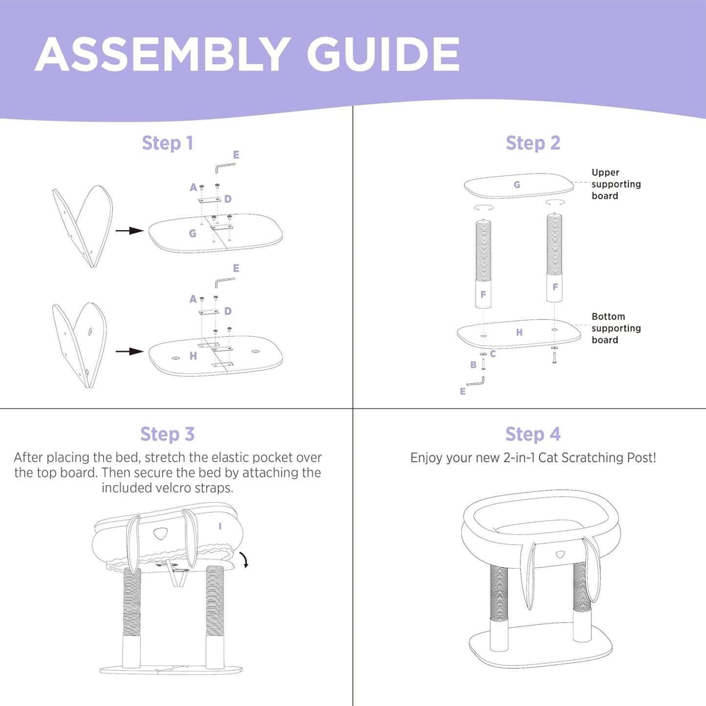 Cute Cat Tree Tower - Cat Tower with Nature Sisal Scratching Post for Indoor Large Cats and Kittens, Featuring with Soft Removable Cat Bed,Wide Perch, Playful Toy, 22x16.5x22.8in，Pink