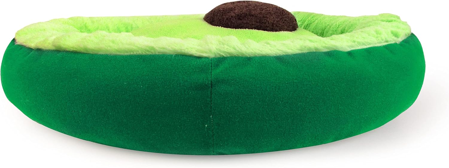 Soft Plush Small Cute and Cozy Avocado Dog Cat Bed, Washer and Dryer Friendly (Avocado)