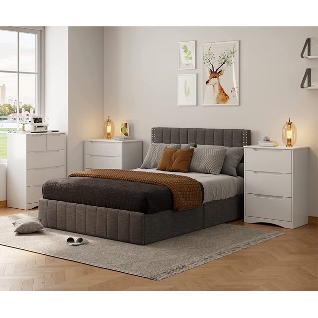 Lofka 3 Drawer Dresser for Bedroom, Chest of Drawers with Large Storage Capacity