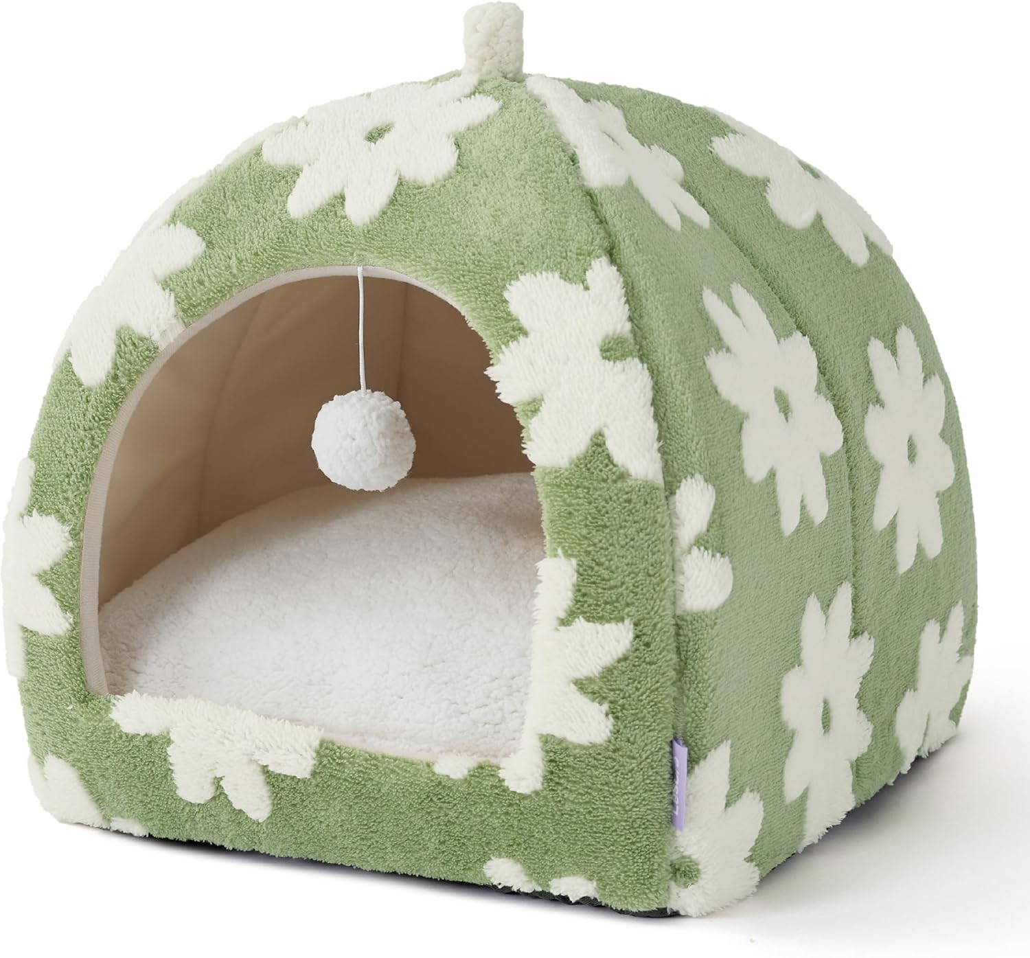 Cute Cat Beds for Indoor Cats - 2 in 1 Cat Cave Bed for Large Cats, Cat House with Removable Washable Cushioned Pillow