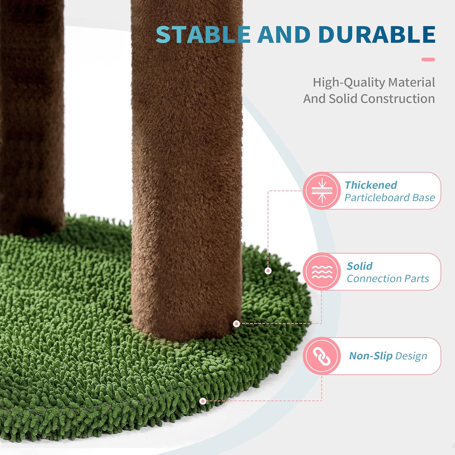 Cactus Cat Tree, Green Cat Tower with Plush Perch for Small Indoor Kittens, Cat Scratcher with 2 Levels Platform for Kitty