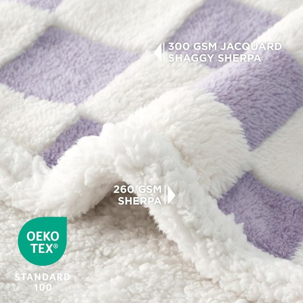 Waterproof Dog Blanket for Large Dogs - Washable Double Sided Dog Blankets with Warm Jacquard Shag and Soft Sherpa Fleece