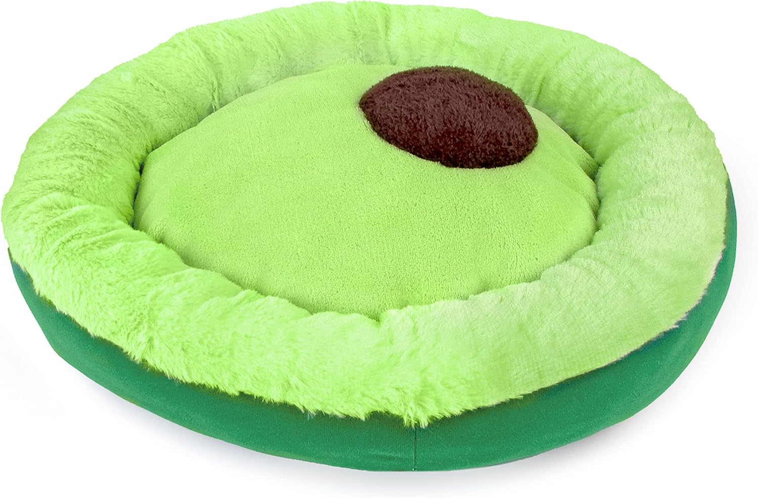 Soft Plush Small Cute and Cozy Avocado Dog Cat Bed, Washer and Dryer Friendly (Avocado)