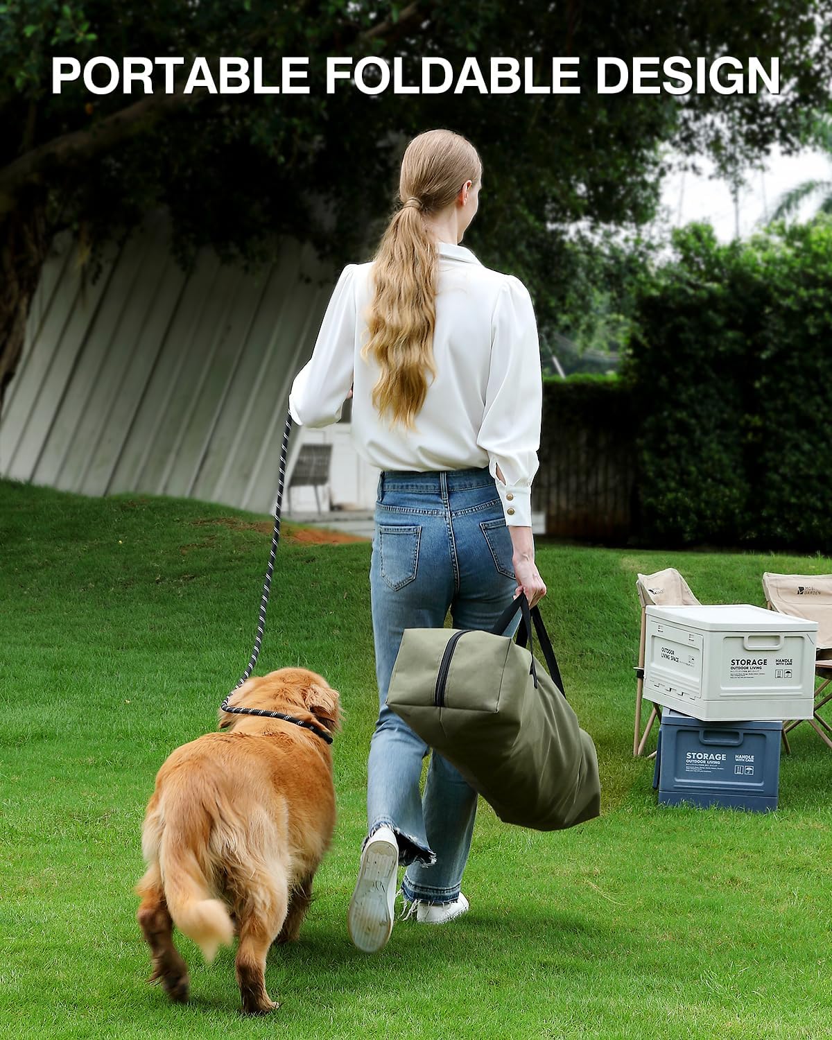 36 Inch Collapsible Travel Dog Crate for Medium Large Dogs, Portable Dog Crate 4-Door Foldable Soft Kennel