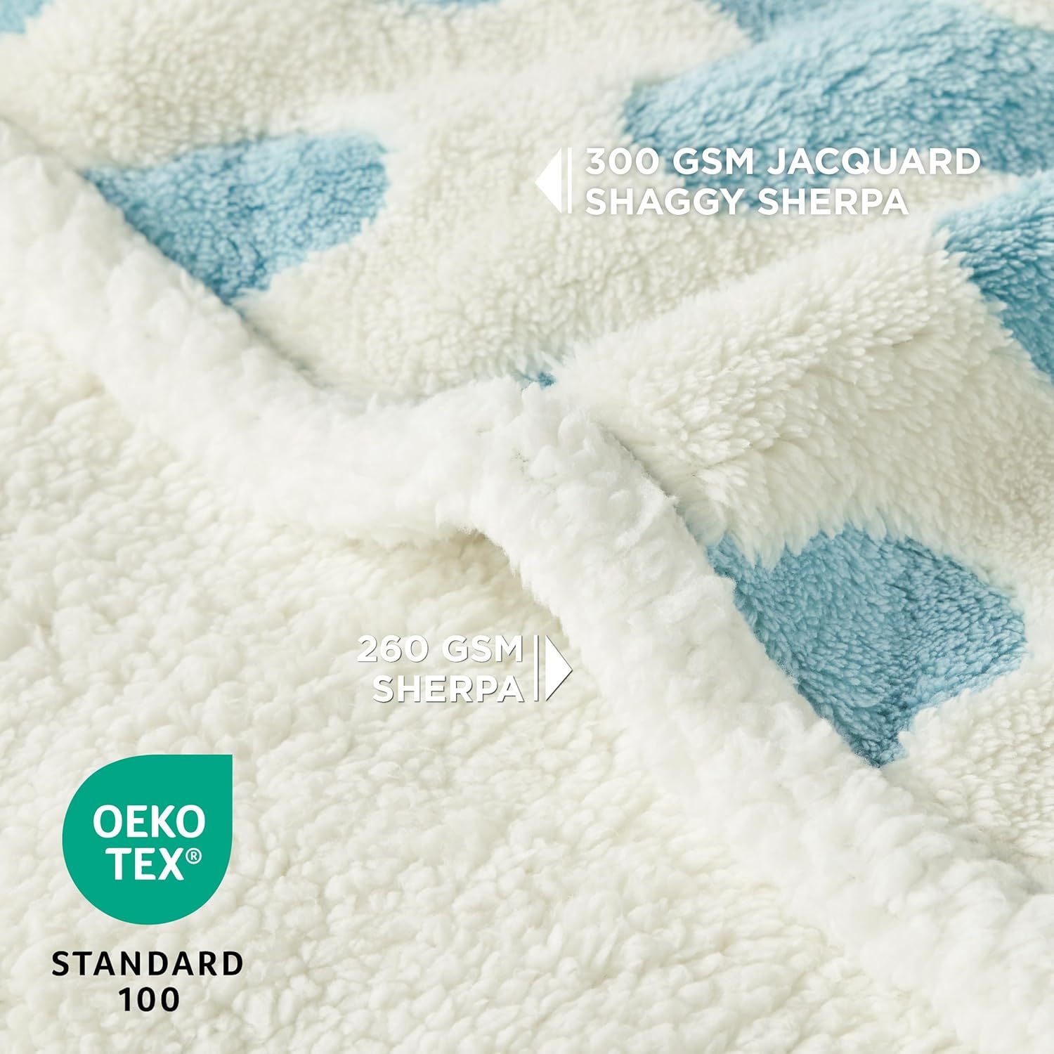Waterproof Puppy Blanket for Small Dogs - Washable Double Sided Dog Blankets with Warm Jacquard Shag and Soft Sherpa Fleece